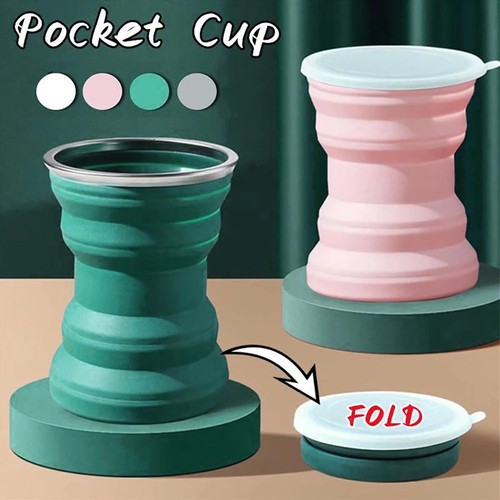 Foldable silicone travel cup - silicone,