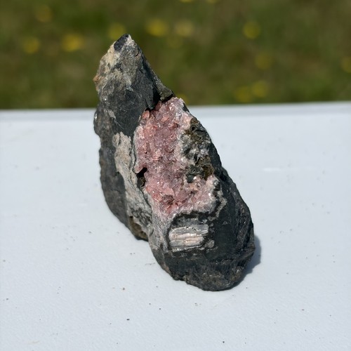 Rhodochrosite matrix - rhodochrosite, on