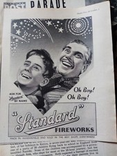 Ot13  Ephemera 1953 advert standard fireworks oh boy 