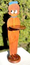 Antique Edwardian Gingerbread Man Shaped Dumb Waiter Figure Stand