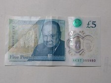 AK37 £5 Note Genuine Banknote GBP Five Pound Real Note RARE Serial Number AK 37