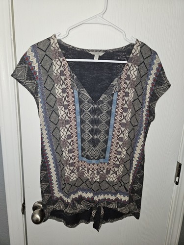 Lucky brand boho split neck - split, v