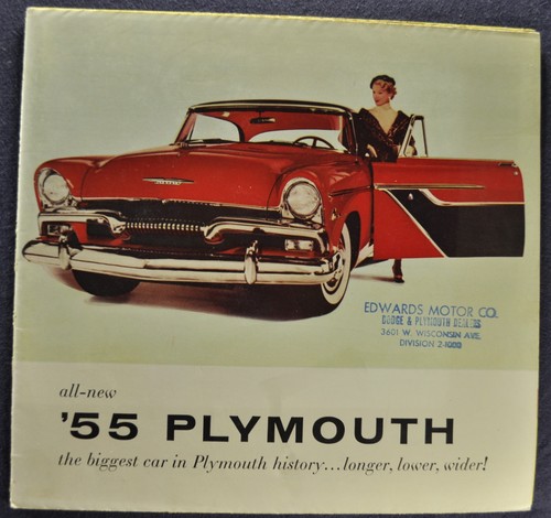 1955 plymouth brochure - plymouth, folder