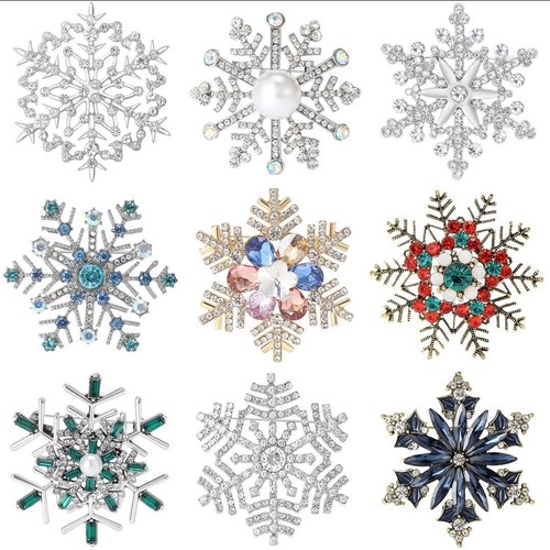 Snowflake festive brooch - snowflake,