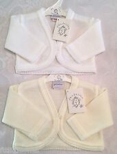 BABY GIRLS LONG SLEEVED BOLERO JACKET,CARDIGAN,CHRISTENING,WEDDING,KNITTED SHRUG