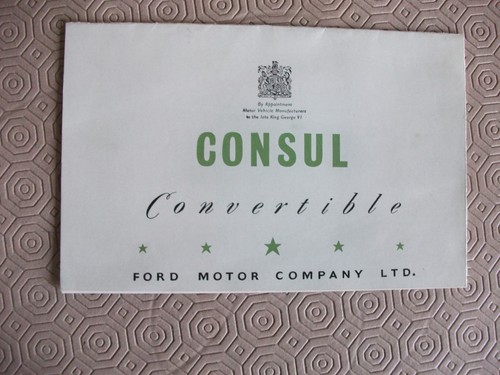 Ford consul convertible - ford, mk