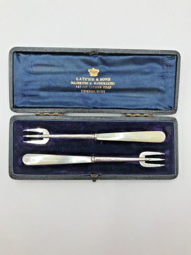 Antique pair sterling - pair,