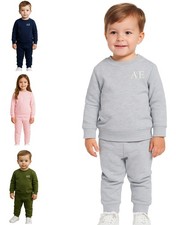 Personalised Baby Kids Tracksuit Boys Girls Loungewear Sweatshirt Joggers