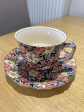 Royal Winton Vintage China Cup and Saucer Set Floral Pattern