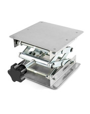 QWORK® Lab Jack Stand 4" X 4" Stainless Steel Router Lift Scissor Lift for Chemi