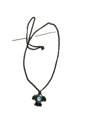 Bronze pocket watch necklace - bronze,