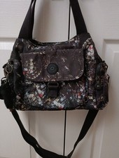 Kipling Large Fair Fax Bag In Black Multiprint