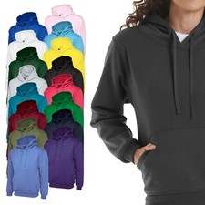 Ladies Hooded Sweatshirt Plain Pullover Hoody Size 8 to 30 - LOOSE CASUAL HOODIE