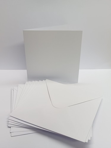 8 white blank cards - 10,