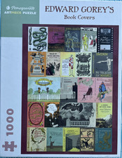 Pomegranate: Edward Gorey Book covers. 1000pc jigsaw puzzle, complete