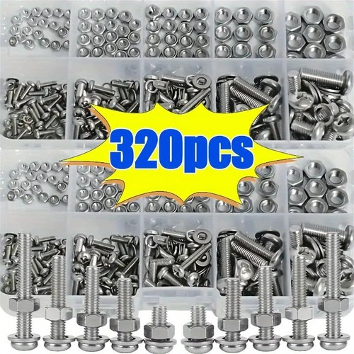 320pcs stainless steel - stainless, screw
