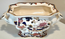 Mason's Ironstone Mandalay Blue Soup Tureen - Made & Hand Painted In England