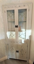 Corner Display Cabinet with Glass Door