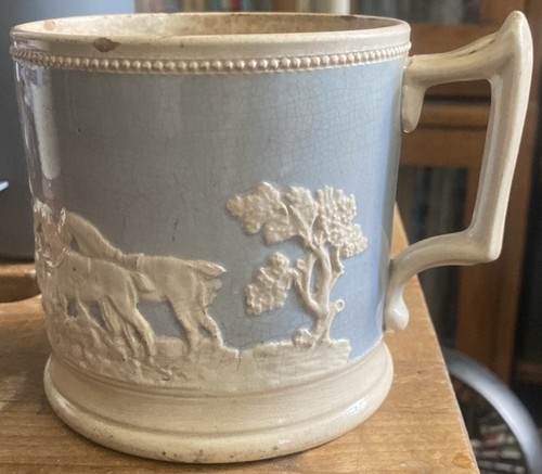 Antq blue white mug maybe - antq,