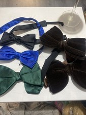 Vintage 70s 80s Bow Ties Satin