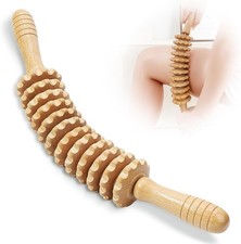 Wooden Massage Roller Anti-Cellulite Tool Self Care Lymphatic Therapy Massager