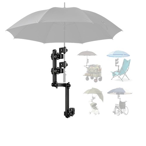 Dual clamp umbrella holder - dual, for