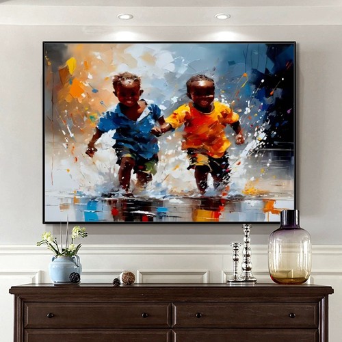 Handpainted textured boys oil - handpainted,