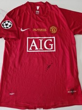 Manchester United 2008 Champions League Final Shirts Signed By Sir Alex Ferguson