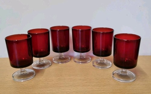 Set ruby red glasses - of,