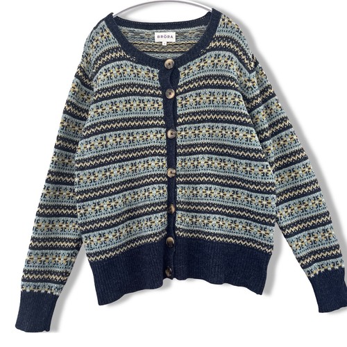 Brora wool fair isle cardigan - wool,