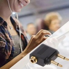 Airplane Flight Aircraft Headphone Adapter for 3.5 mm Plug Jack Socket Converter