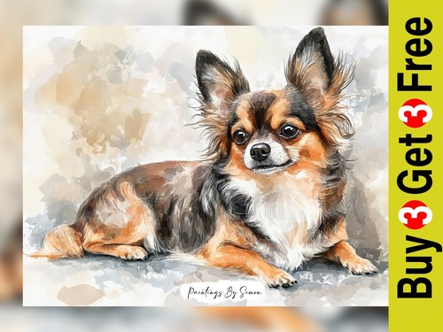 Charming chihuahua watercolor - chihuahua,