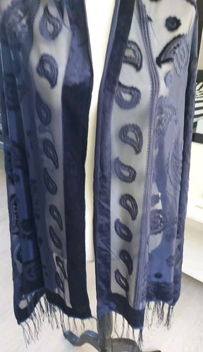 Velvet devore scarf shawl - devore, scarf/shawl