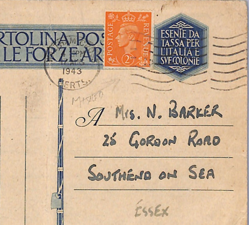 Italy ww2 mixed franking - mixed,
