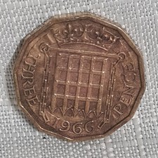 Brass UK 1966 Three Pence