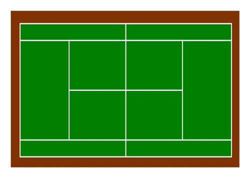 Tennis court cake - court, a4