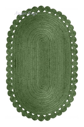 Jute rug oval carpet - rug,