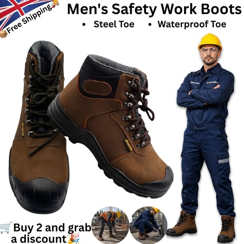 Men safety work boots steel - men's,