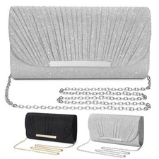 Women Evening Clutch Bag Glitter Handbag for Wedding Cocktail Prom Party Purse
