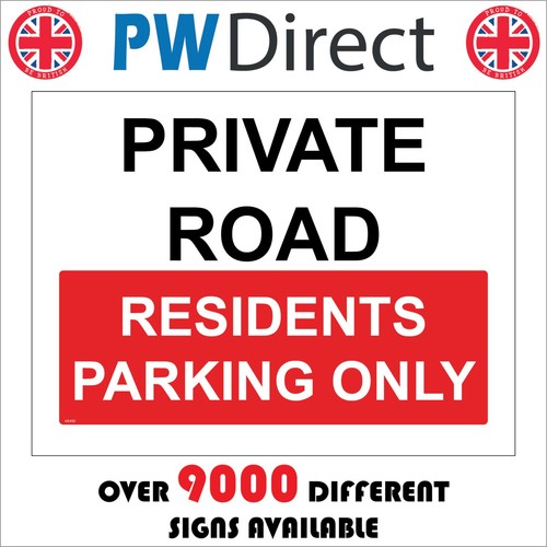 Sign private road residents - sign,