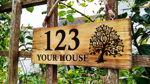 Tree life wooden house name - life,