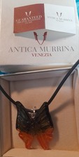 Antica Murrina Venezia Handmade Original Glass Butterfly Necklace Stunning Fab!!