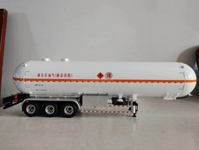 Custom 1:24 Scale LPG Gas Propane Hazardous Chemicals Tanker Trailer Model Car