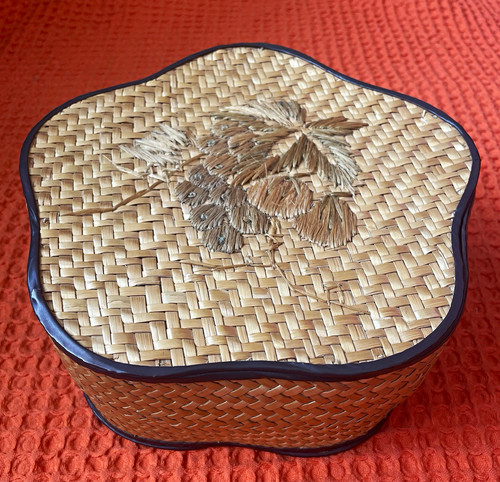 Vintage retro wicker - wicker, flower