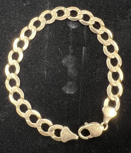 Solid 9ct yellow gold curb - gold,