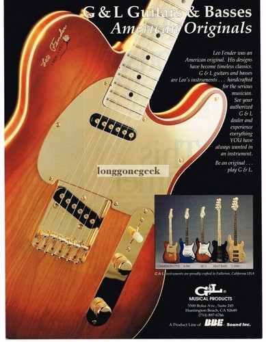 1992 electric guitars - g&l,