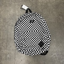 VANS Old Skool Backpack Black White Check School Bag BW Checkered (Stained)