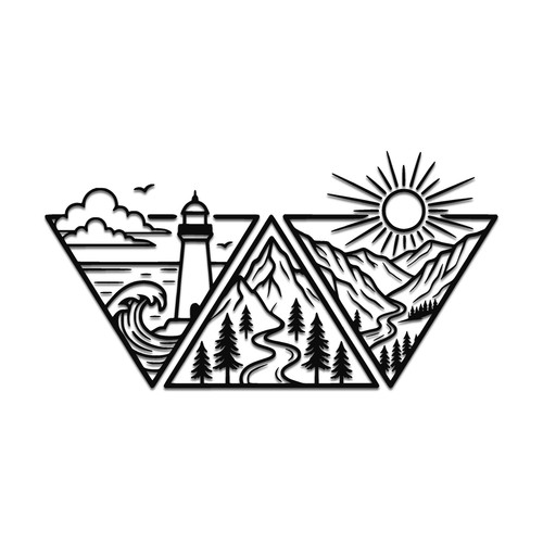 Camper stickers wave - stickers,