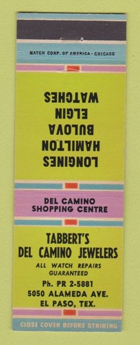 Matchbook cover tabbert - matchbook,
