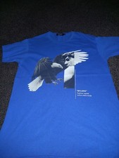 MENS BOOHOO MAN BLUE TOP TSHIRT SIZE SMALL